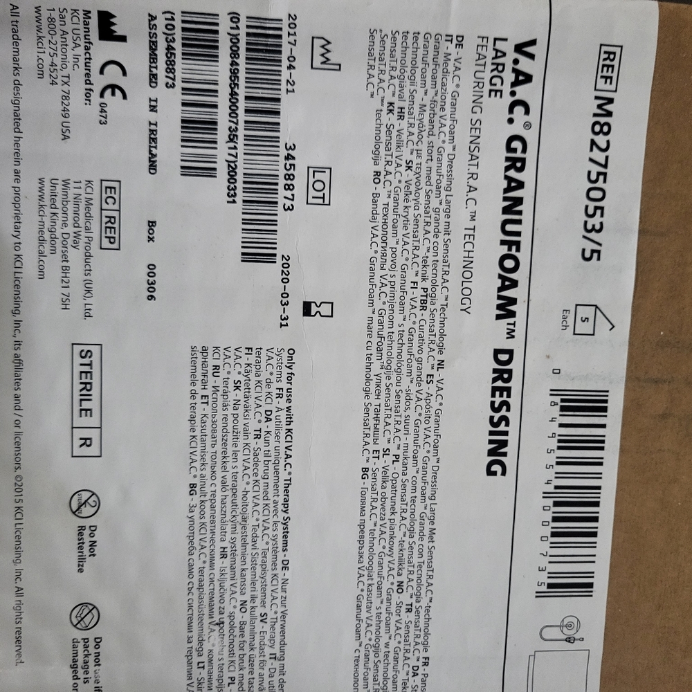 VAC Dressing and Canister